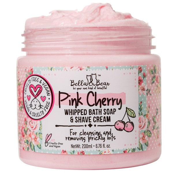 Pink Cherry Whipped Bath Soap & Shave Cream (6.7oz)