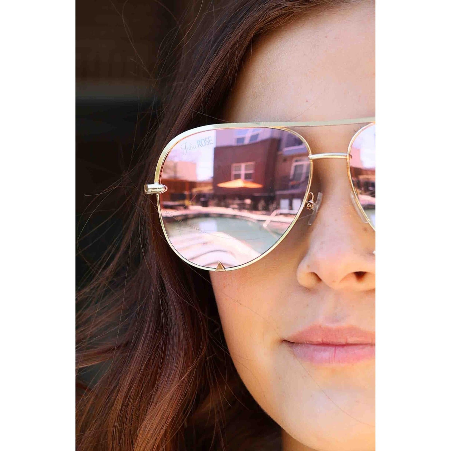 Fuscia/Gold Unisex Aviator Sunglasses – High Quality Finish