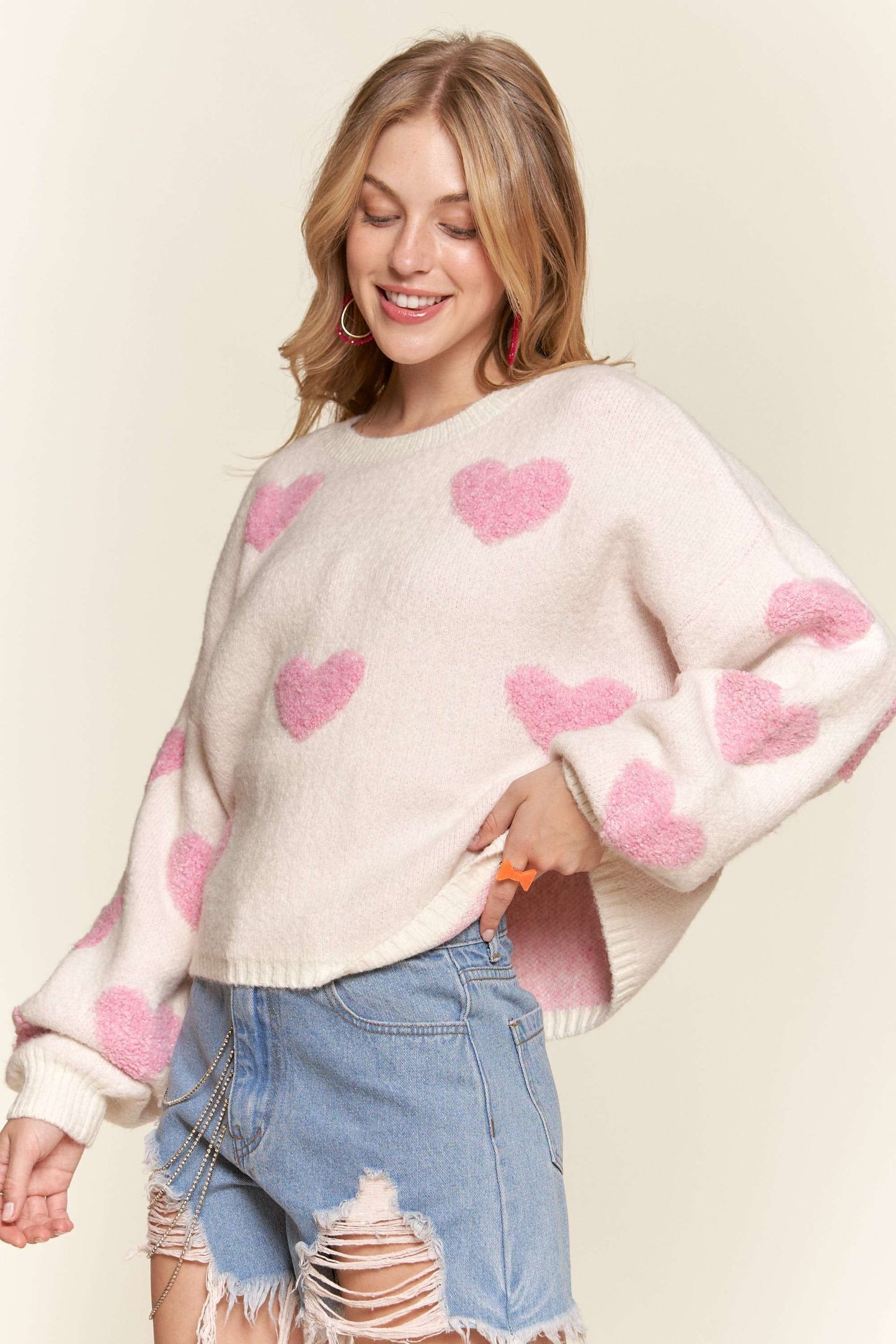 Heart Print Sweater