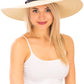 Wide Brim Floppy Sun Hat with Black Band