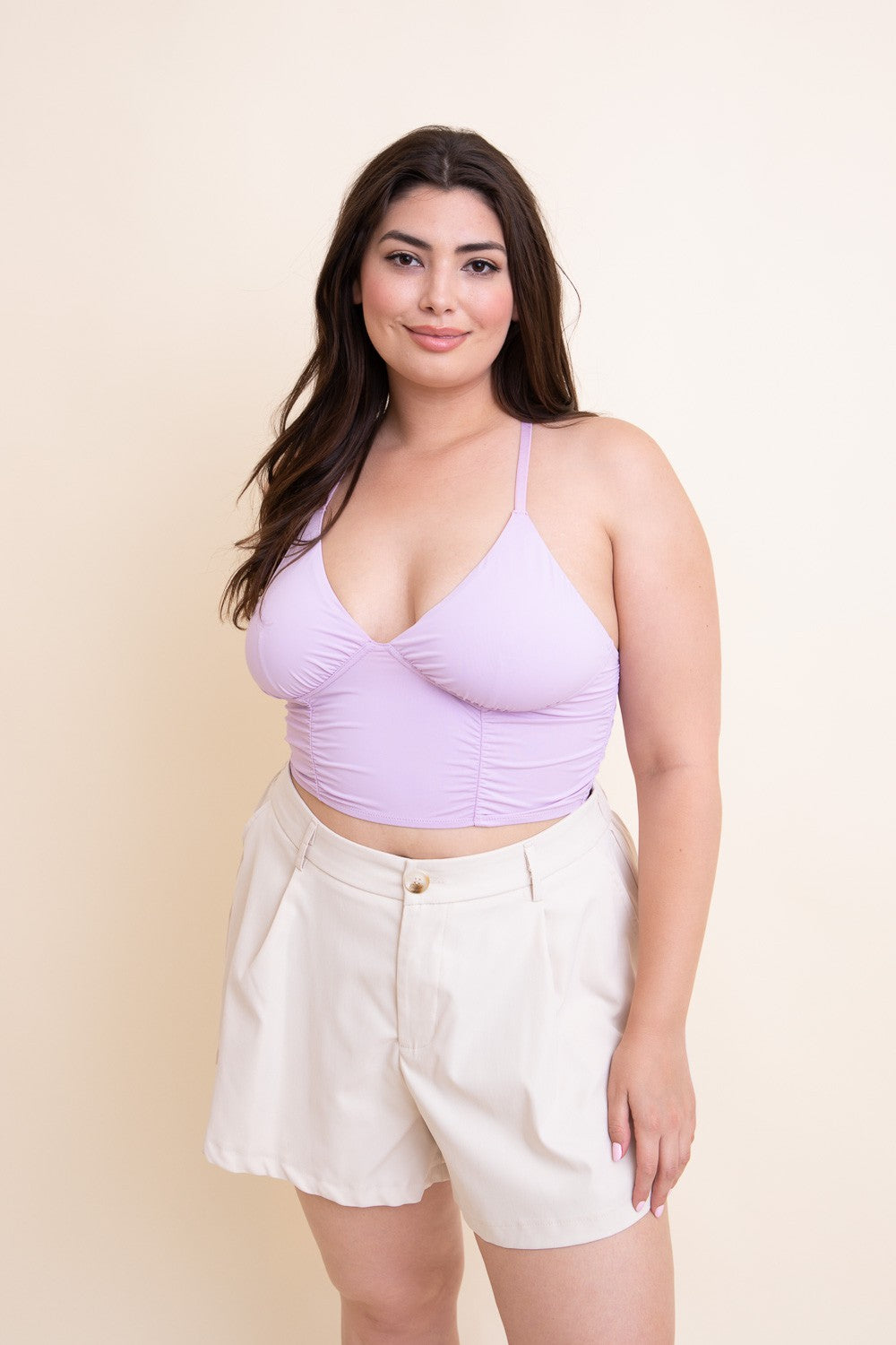 Plus-Size Ruched Bralette – Comfort, Style, and Support