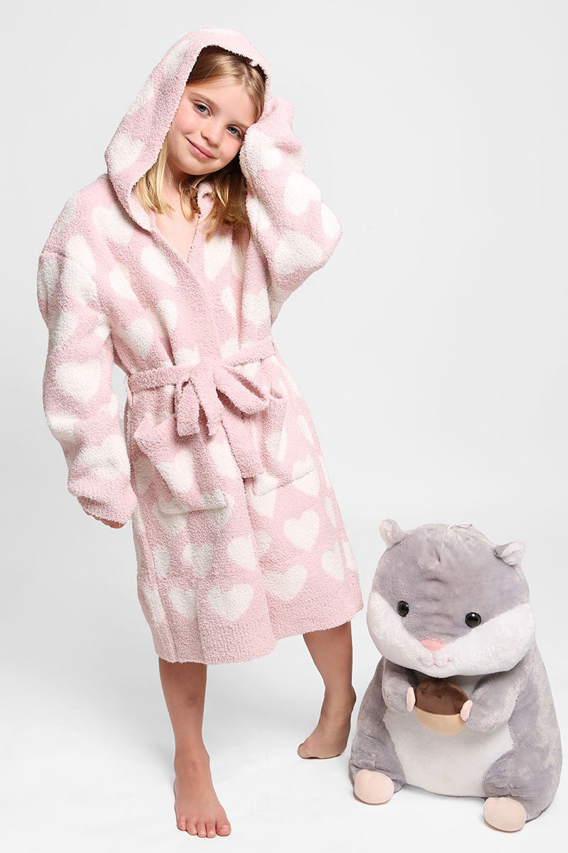 Kids Fluffy Hooded Robe