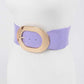 Lavender Oval Buckle Fashion Elastic Belt – Adjustable Fit, Sleek Design with Polyurethane & Metal Composition (Copy)