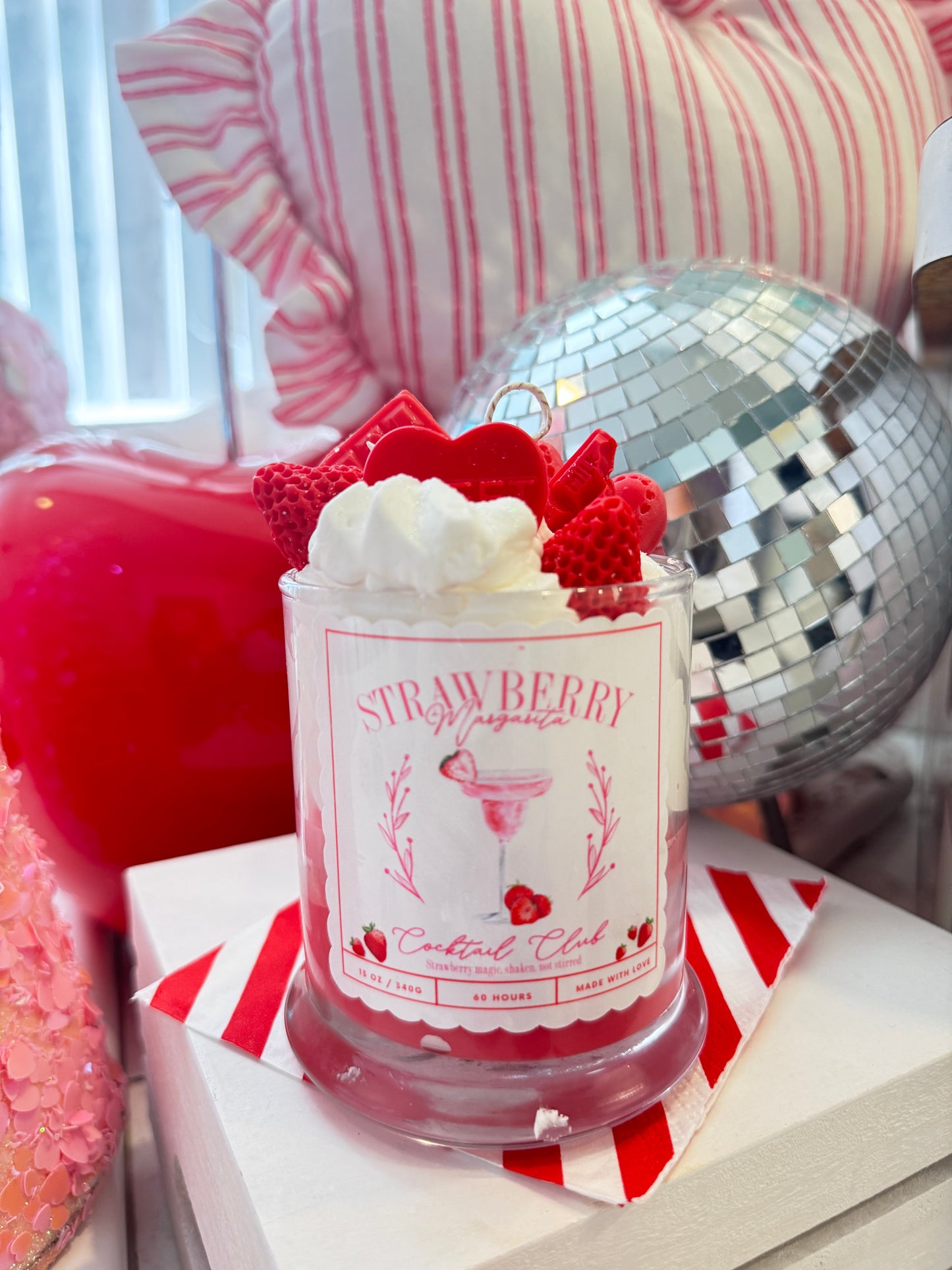 Strawberry Margarita Dessert Candle