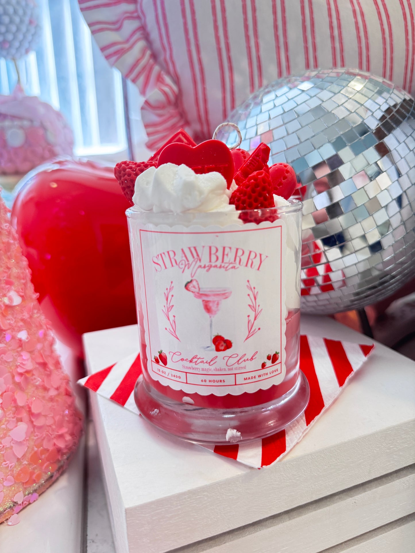 Strawberry Margarita Dessert Candle