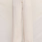 Plus Size Striped Linen Smock Waist Pants with Pockets