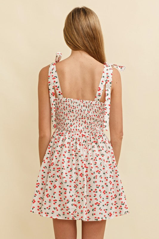 Cherry Sweetheart Mini Dress