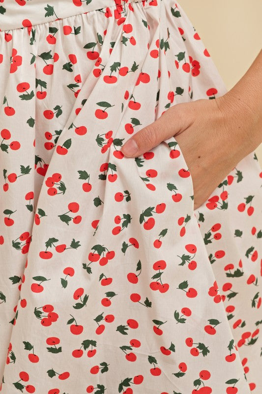 Cherry Sweetheart Mini Dress