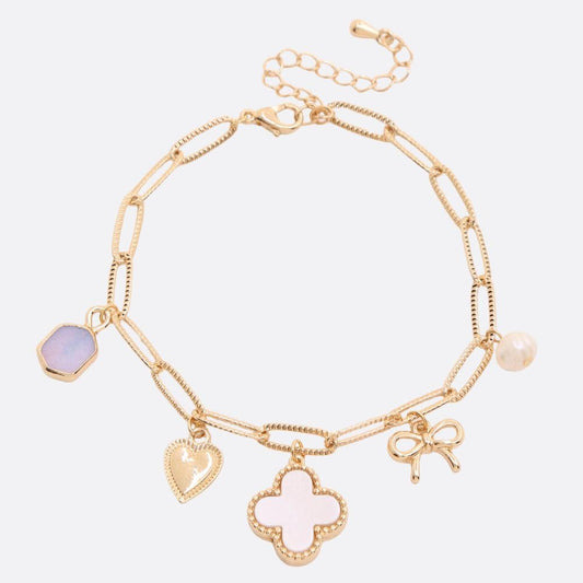 Clover Charm Oval Bracelet