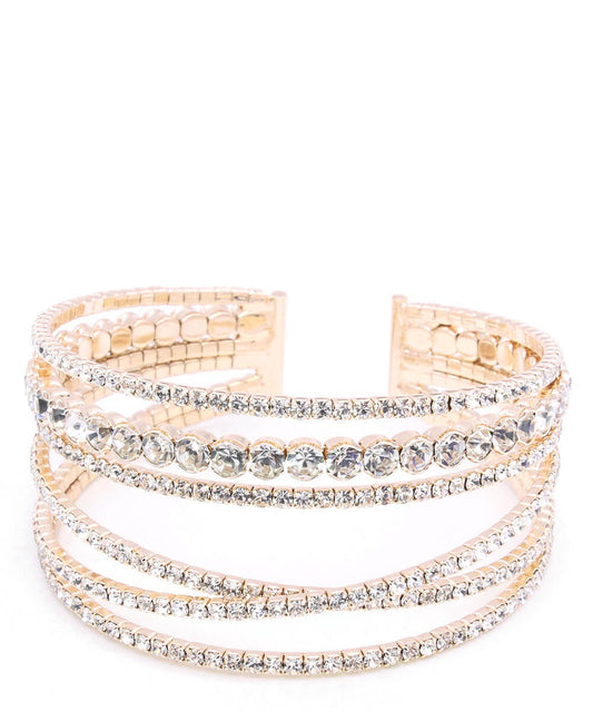 Rhinestone Wide Bracelet