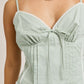 Meadow Muse Lace-Trimmed Cami – Sage
