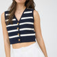 Seaside Society Striped Sweater Vest