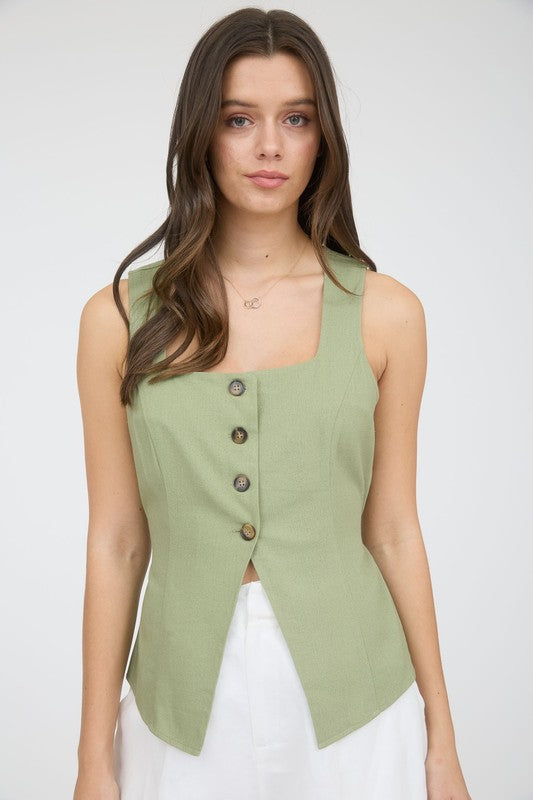Meadow Muse Cropped Vest