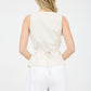Desert Rose Linen Blend Cropped Vest