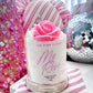 Pink Rose Valentines Day Dessert Candle