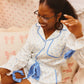 Satin Bow Piping Pajama Set – Sleep Pretty