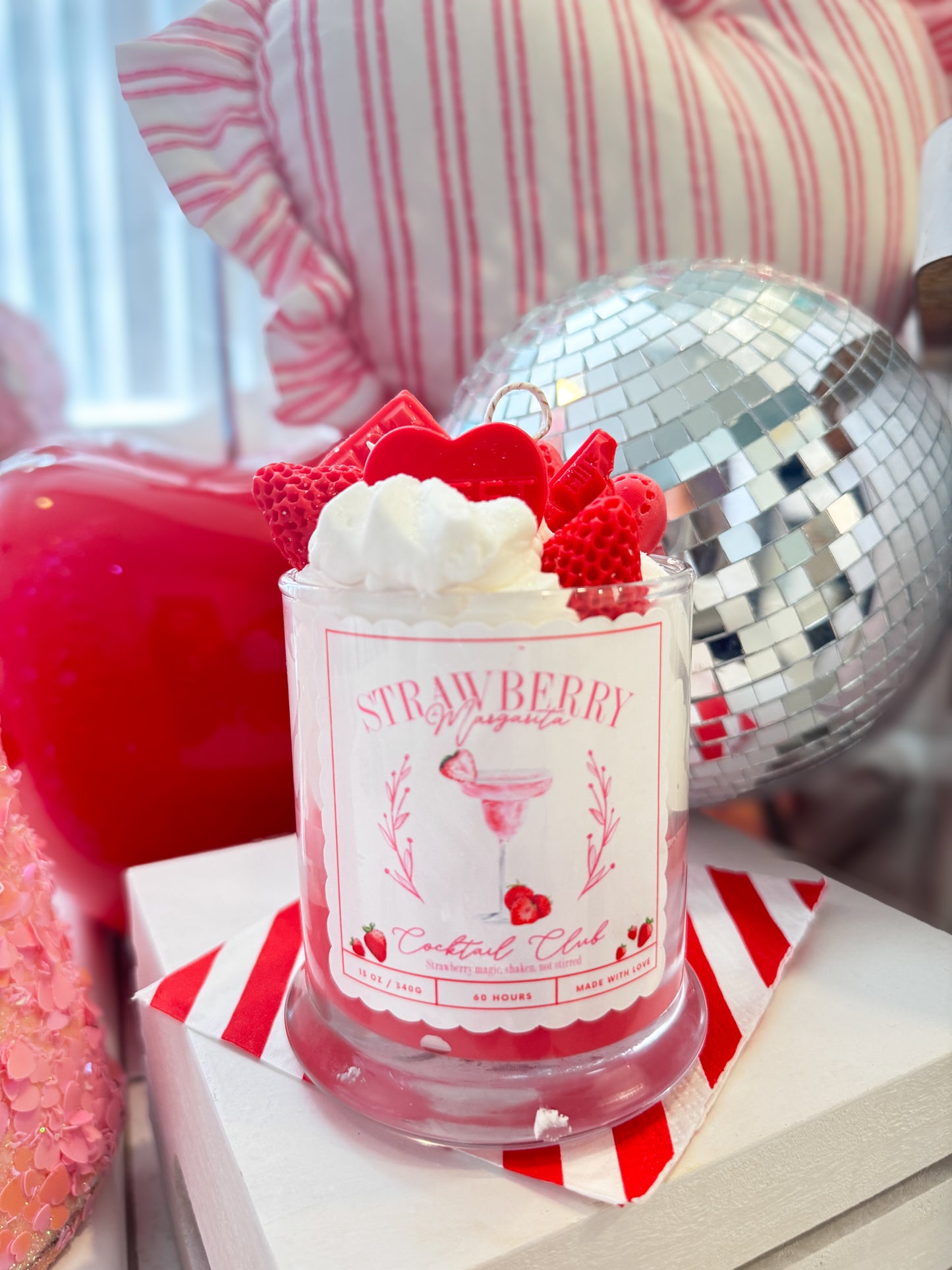 Strawberry Margarita Dessert Candle