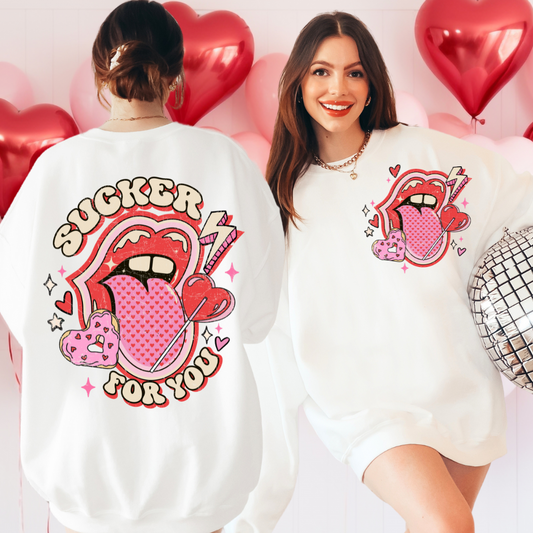 Sucker for You Valentine’s Day Crewneck