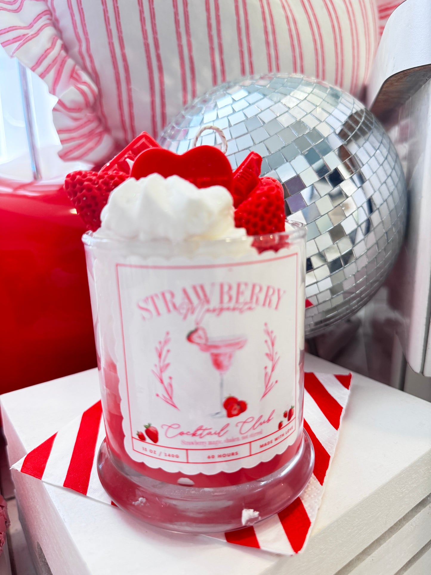 Strawberry Margarita Dessert Candle