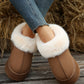 Nutmeg Plush Suede Thick Sole Ankle Boots