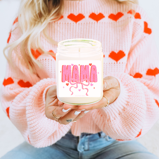 Mama Pink Bow 9oz Candle