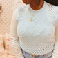 Sleeveless Chevron Knit Vest – Light Layers, Luxe Texture