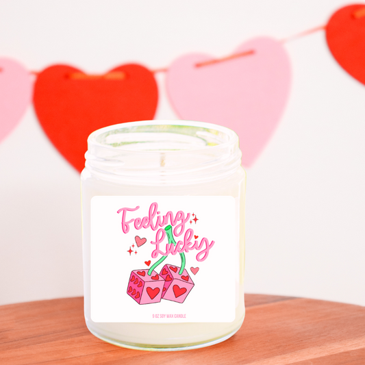 Feeling Lucky 9oz Valentines Candle