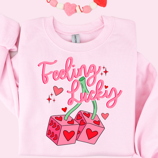 Feeling Lucky Valentines Day Crewneck