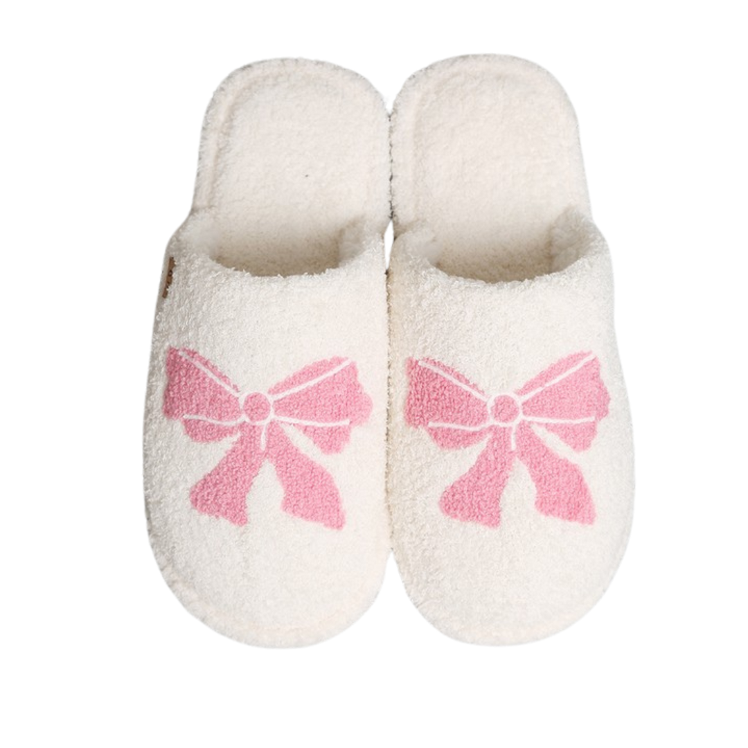 Bow Print Slippers