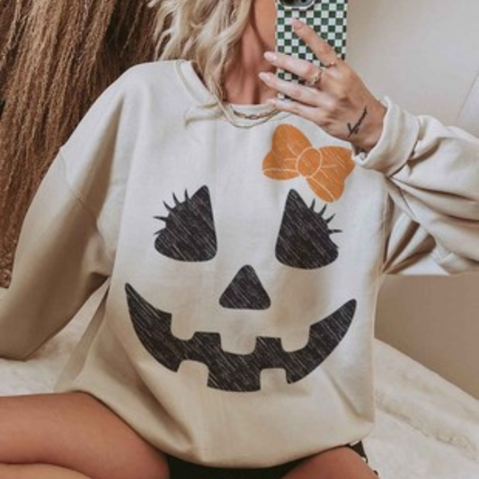 Bow Jack O Lantern Sweatshirt