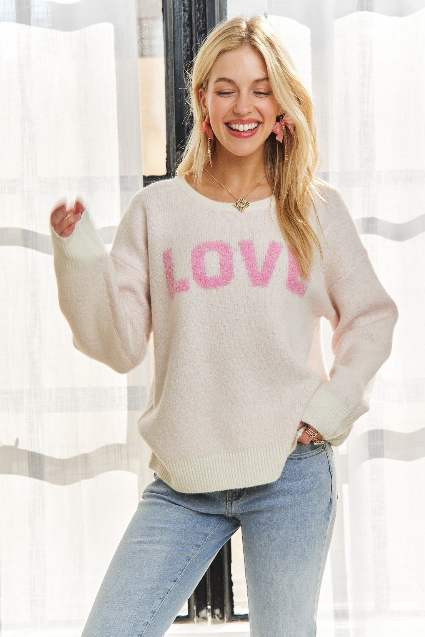 Pink Love Sweater