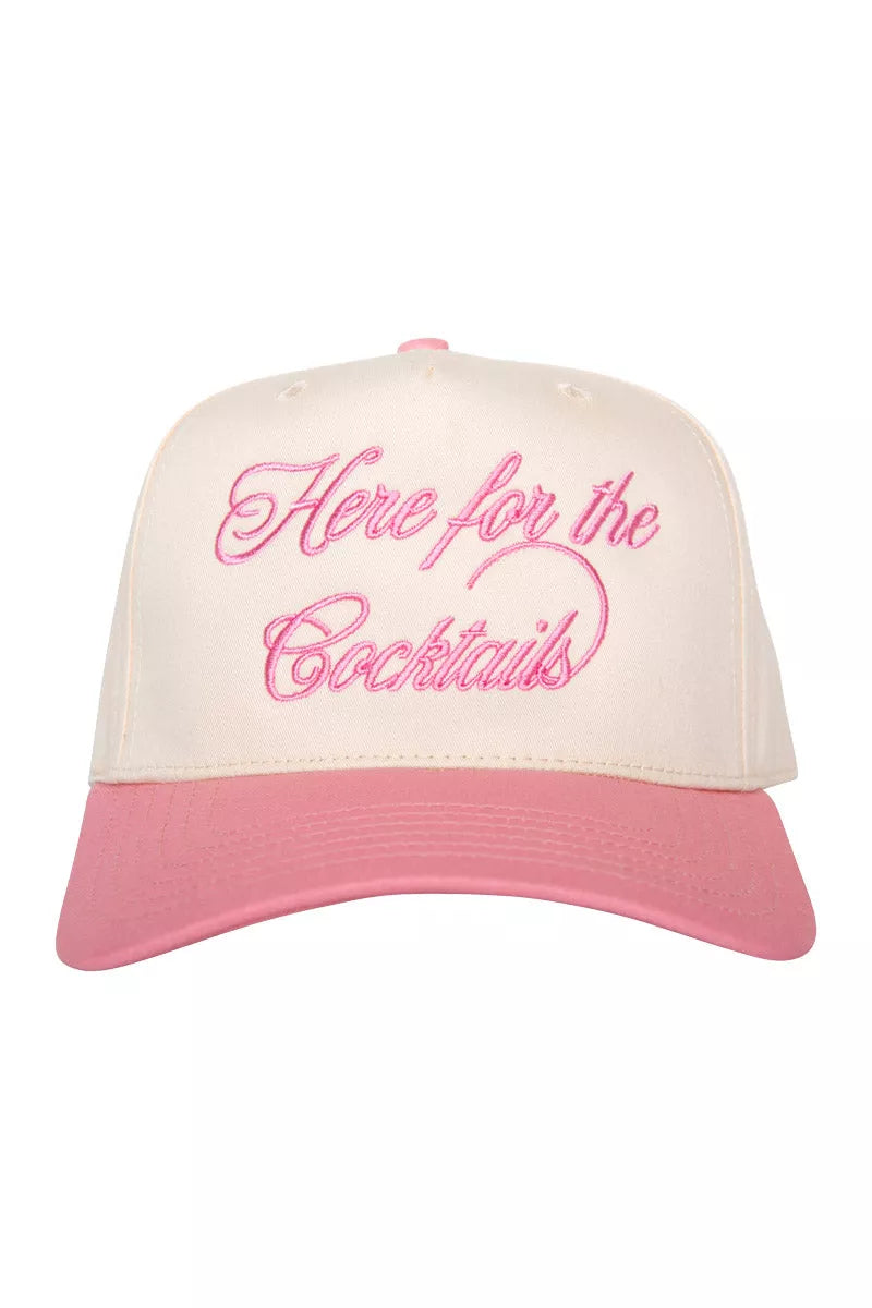 Here For the Cocktails Two-Toned Fitted Hat