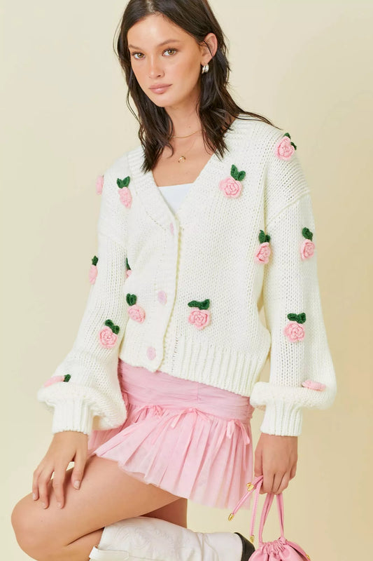 Rose Sweater Cardigan - MainStrip