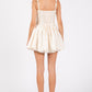 Satin Jacquard Corset A-Line Lace Up Dress – Elegant, Feminine, and Playful