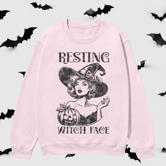 Resting Witch Face Graphic Sweatshirt