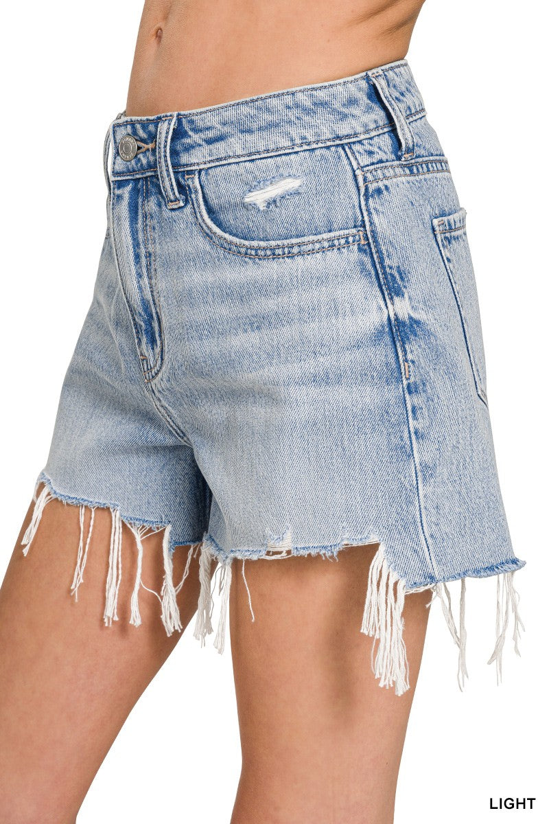 Distressed Hem Denim Shorts – Casual, Trendy, and Effortlessly Cool