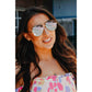 Fuscia/Gold Unisex Aviator Sunglasses – High Quality Finish